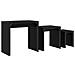 Tavolo da caffè nesting 3 pcs Rovere nero 60 x 35 x 56 cm - Foto miniatura 1