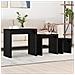 Tavolo da caffè nesting 3 pcs Rovere nero 60 x 35 x 56 cm - Foto miniatura 2