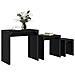 Tavolo da caffè nesting 3 pcs Rovere nero 60 x 35 x 56 cm - Foto miniatura 3