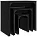 Tavolo da caffè nesting 3 pcs Rovere nero 60 x 35 x 56 cm - Foto miniatura 4