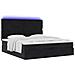 Struttura Letto Pouf con Materassi Nero 200x200 cm Velluto - Foto miniatura 6