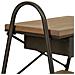Tavolino In Legno E Metallo Marrone 52x42x60h Cm - Foto miniatura 8
