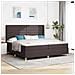 Letto a molle con materasso Marrone Scuro 200 x 200 cm Tessuto - Foto miniatura 2