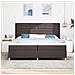 Letto a molle con materasso Marrone Scuro 200 x 200 cm Tessuto - Foto miniatura 3