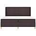 Letto a molle con materasso Marrone Scuro 200 x 200 cm Tessuto - Foto miniatura 6