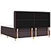 Letto a molle con materasso Marrone Scuro 200 x 200 cm Tessuto - Foto miniatura 8