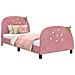 Struttura letto bambini con testata Rosa 80 x 200 cm Velluto - Foto miniatura 1