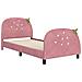 Struttura letto bambini con testata Rosa 80 x 200 cm Velluto - Foto miniatura 4