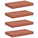 Scaffale da parete 4 pcs Rosso 40 x 23,5 x 4 cm - Foto miniatura 1