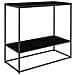 Consolle Vita A 2 Ripiani In Nero Con Struttura In Acciaio, 80×36×80 Cm - Foto miniatura 2