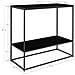 Consolle Vita A 2 Ripiani In Nero Con Struttura In Acciaio, 80×36×80 Cm - Foto miniatura 5