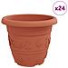 Vaso Rotondo per Fiori 24 pcs Rosso Mattone Ø 26 x 21.5 cm - Foto miniatura 1