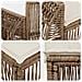 Set Divano da Giardino 5 pcs Beige e Bianco Crema polyrattan - Foto miniatura 4