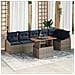 Set Divano da Giardino 7 pcs Grigio Poly Rattan - Foto miniatura 2