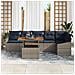 Set Divano da Giardino 7 pcs Grigio Poly Rattan - Foto miniatura 3