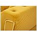 Divano Emy Con Cuscini In Poliestere Senape E Gambe Oro 162x83x76 Cm - Foto miniatura 5