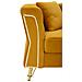 Divano Emy Con Cuscini In Poliestere Senape E Gambe Oro 162x83x76 Cm - Foto miniatura 6