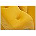 Divano Emy Con Cuscini In Poliestere Senape E Gambe Oro 162x83x76 Cm - Foto miniatura 8