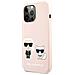 Karl Lagerfeld Klhmp13lsskci Iphone 13 Pro / 13 6.1 Cover In Silicone Rosa Chiaro Ikonik Karl & Choupette Magsafe - Foto miniatura 5