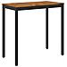 Tavolo Bar da Giardino Naturale e Nero 108,5 x 55 x 105 cm - Foto miniatura 1