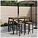 Tavolo Bar da Giardino Naturale e Nero 108,5 x 55 x 105 cm - Foto miniatura 2