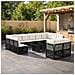 Set Divano da Giardino 13 pz Nero polyrattan - Foto miniatura 6