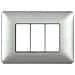 Placca 3 Posti Matix, Tecnopolimero, 120xh. 84 Mm Silver - Foto miniatura 2