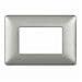 Placca 3 Posti Matix, Tecnopolimero, 120xh. 84 Mm Silver - Foto miniatura 1