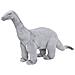 Dinosauro Brachiosaurus in Peluche in Piedi Grigio XXL - Foto miniatura 1