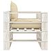 Poltrona da Giardino Pallet con Cuscini Crema in Legno - Foto miniatura 6