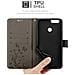 Custodia Compatibile Con Honor 7x In Grigio Fiore - Coperchio Protettivo In Design Floreale Con Chiusura Magnetica, Funzione Stand E Slot Per Carte - Foto miniatura 6