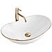 Lavabo Da Appoggio Rea Royal Gold Edge - Foto miniatura 1