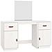 Set Toeletta Con Specchio Bianco In Legno Massello Di Pino - Foto miniatura 2