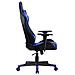 Sedia Da Gioco Agnes, 70x70x125-135 Cm, Ecopelle, Regolabile In Altezza, Nero E Blu, - Foto miniatura 5