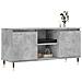 Mobile Porta Tv Grigio Cemento 104x35x50cm In Legno Multistrato - Foto miniatura 3