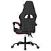 Sedia Gaming Girevole Poggiapiedi Nero e Rosso Vino Similpelle - Foto miniatura 4