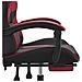 Sedia Gaming Girevole Poggiapiedi Nero e Rosso Vino Similpelle - Foto miniatura 7