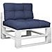 Set Cuscini Per Pallet Blu Marino 70x40x12 Cm In Tessuto - Foto miniatura 3