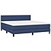 Letto A Molle Con Materasso E Led Blu 180x200 Cm In Tessuto - Foto miniatura 2