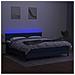 Letto A Molle Con Materasso E Led Blu 180x200 Cm In Tessuto - Foto miniatura 3