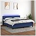 Letto A Molle Con Materasso E Led Blu 180x200 Cm In Tessuto - Foto miniatura 8