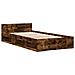 Giroletto Con Cassetto Rovere Fumo 90x200 Cm Legno Multistrato - Foto miniatura 3