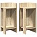 Tavolini Laterali 2pz Con Ripiano Rovere Sonoma 25,5x27x60 Cm - Foto miniatura 1