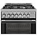 Cucina Elettrica ST664MBK 5 Fuochi a Gas Forno Elettrico Multifunzione Ventilato Classe A+ Dimensioni 60 x 60 cm Colore Nero Acciaio Inox Serie Specialista - Foto miniatura 3