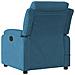 Poltrona Massaggiante Reclinabile Blu in Velluto - Foto miniatura 4