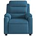 Poltrona Massaggiante Reclinabile Blu in Velluto - Foto miniatura 7