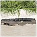 Set Divani da Giardino 11 pz con Cuscini in Polyrattan Grigio - Foto miniatura 2