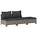 Set Divani da Giardino 11 pz con Cuscini in Polyrattan Grigio - Foto miniatura 7