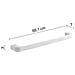 Portasalviette 55 Cm In Ottone, Acciaio Inox E Cromall 3221-55 Serie Outline Bianco Opaco - Foto miniatura 2