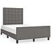 Giroletto senza Materasso Grigio 120x190 cm Similpelle - Foto miniatura 1